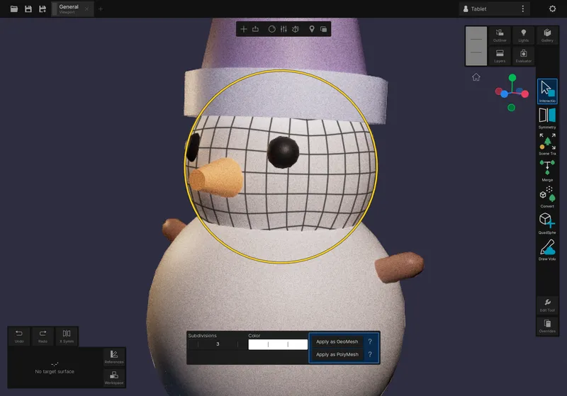 Low Poly Mesh Modeling Screenshot