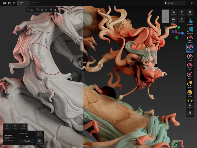 3D workflow screenshot