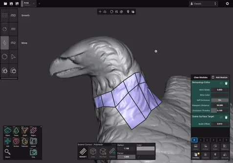 Setup for Retopology in Uniform